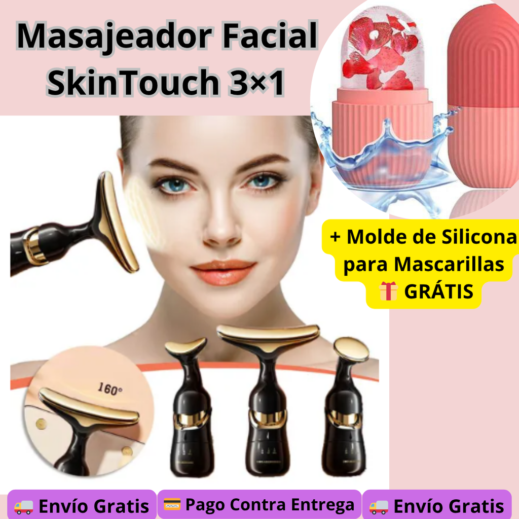 ✨ Masajeador Facial 3 En 1 Microcorriente + 🎁GRATIS Molde de Silicona para Mascarillas 🚚 ¡Envío rápido + pago contraentrega!